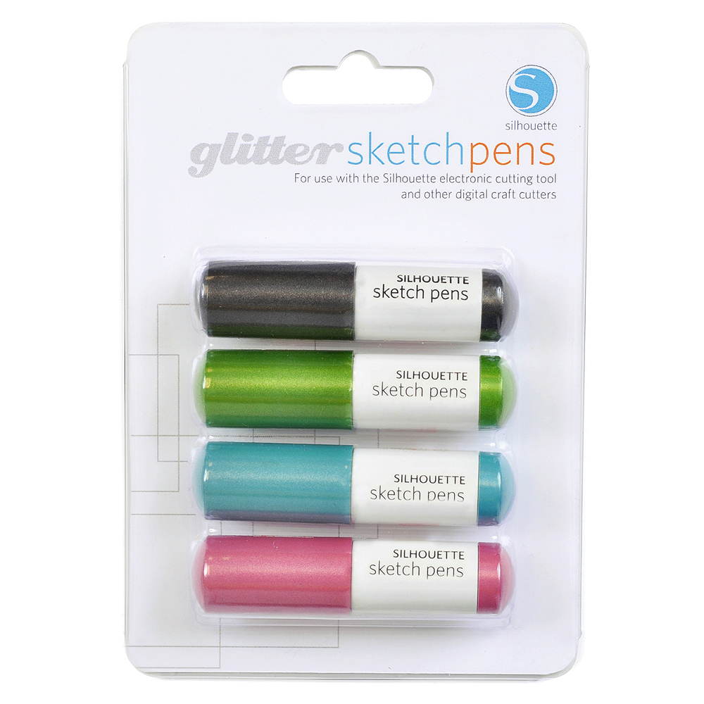 Pack de 4 stylos couleurs pailletées