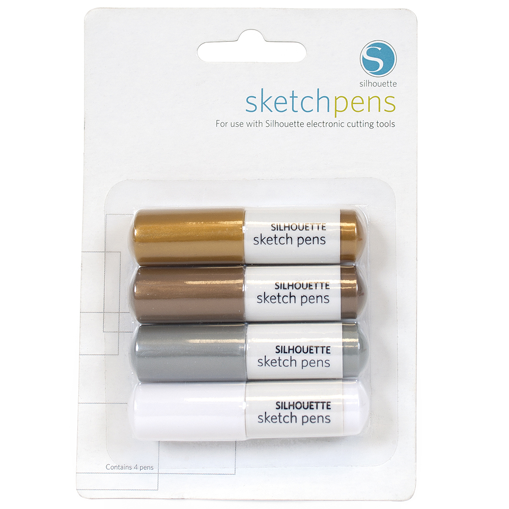 Pack de 4 stylos couleurs métallisées